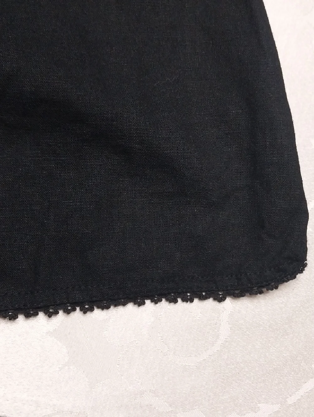 Caslon NWT Women's Linen Rayon Drawstring Waist Shorts Size Large Black Pockets